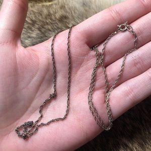 Vintage sterling silver Italian spiga chain